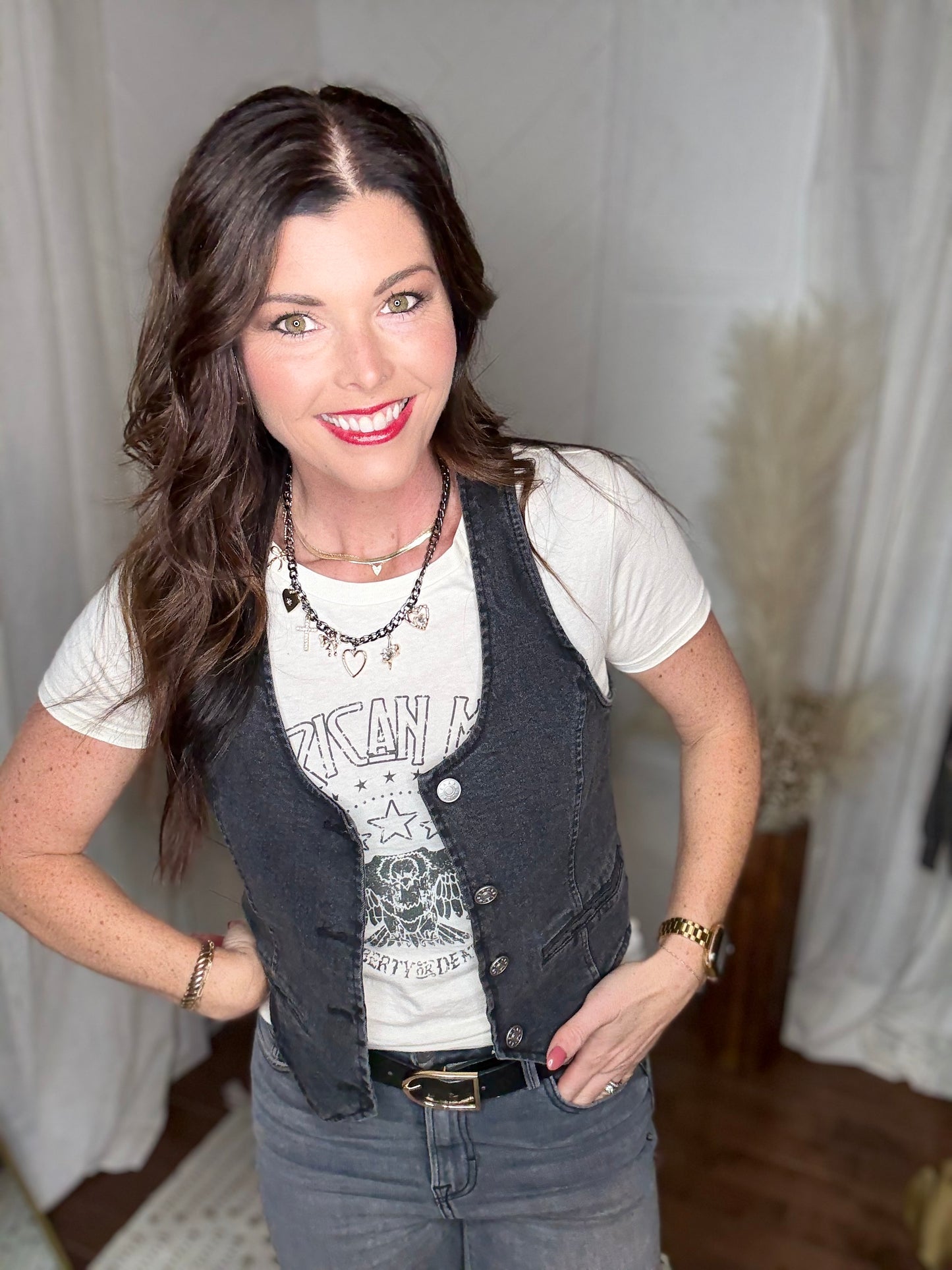 Midnight Edge Denim Vest