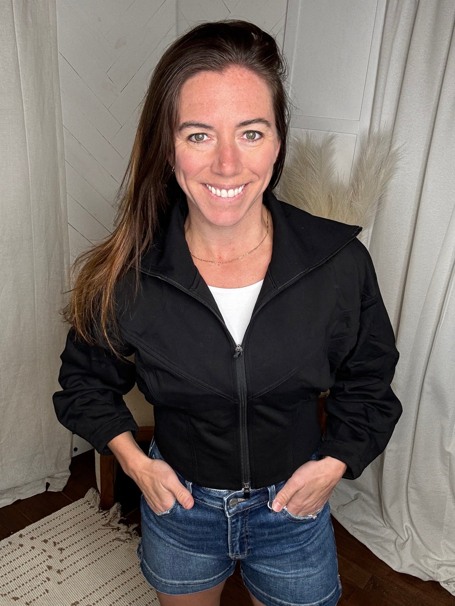 Urban Edge Zip Up: Black