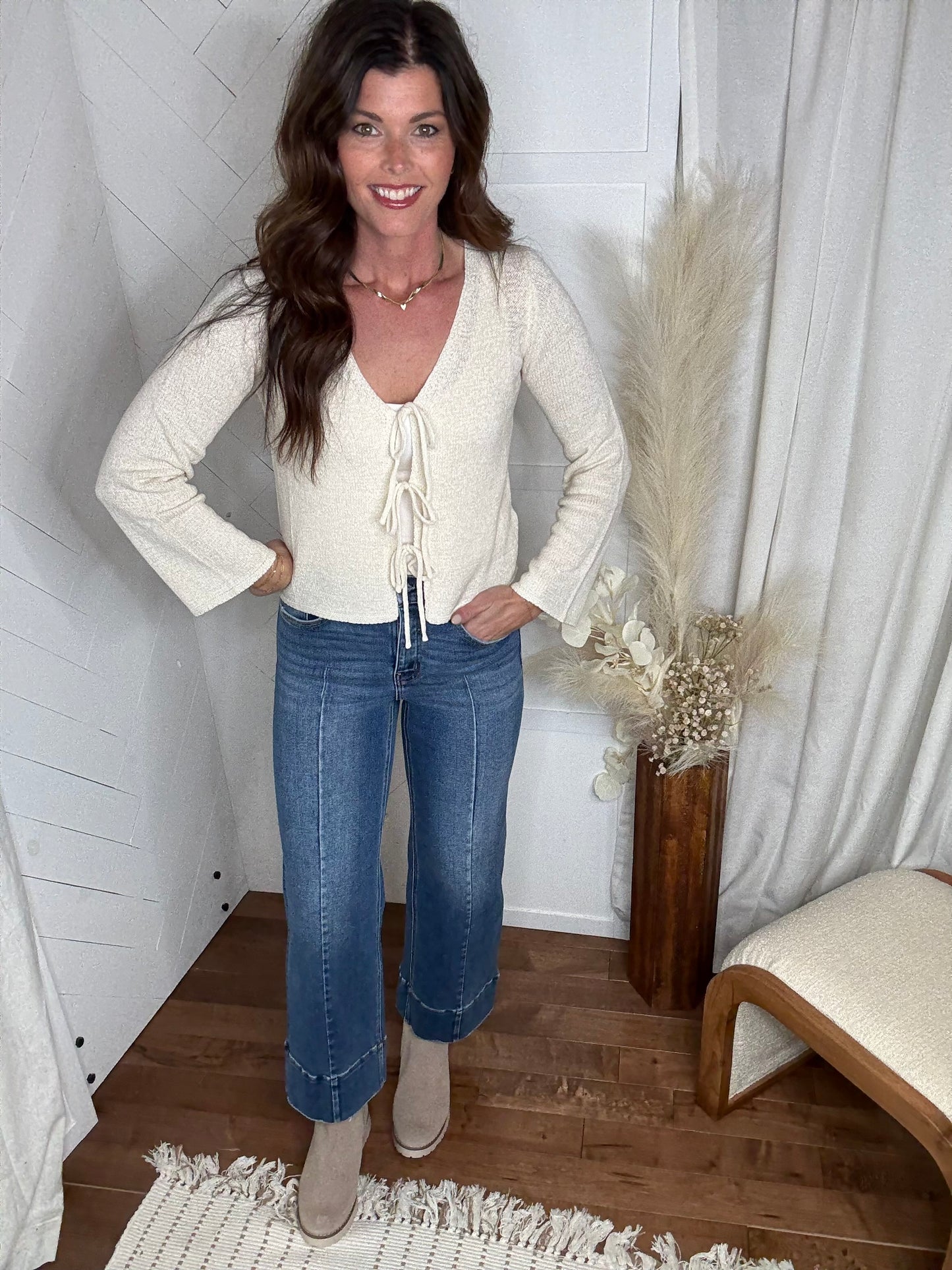 Sandy Breeze Tie Cardigan