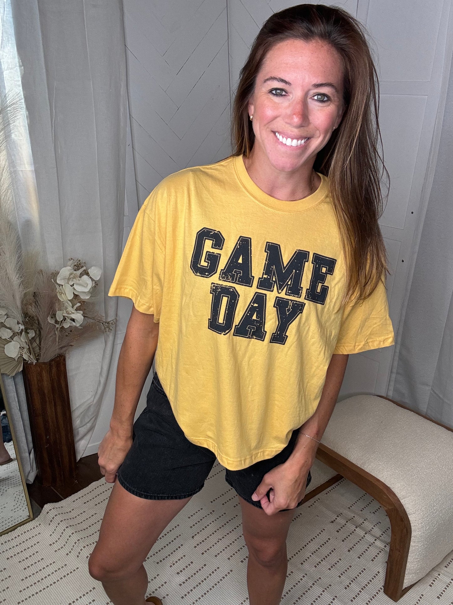 GAME DAY Tee: Yellow/Black