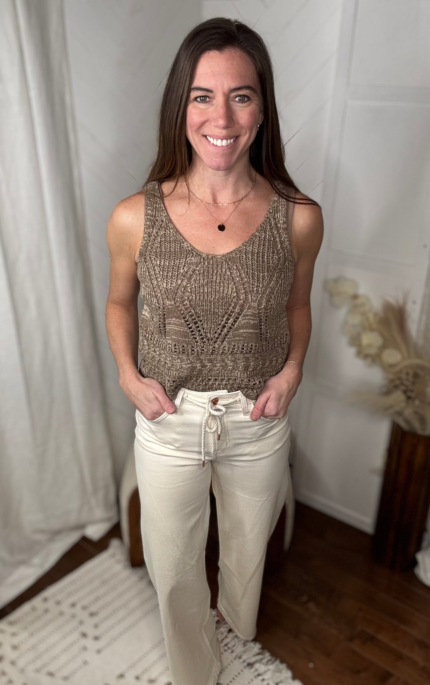 Dessert Weave Crochet Sweater Tank