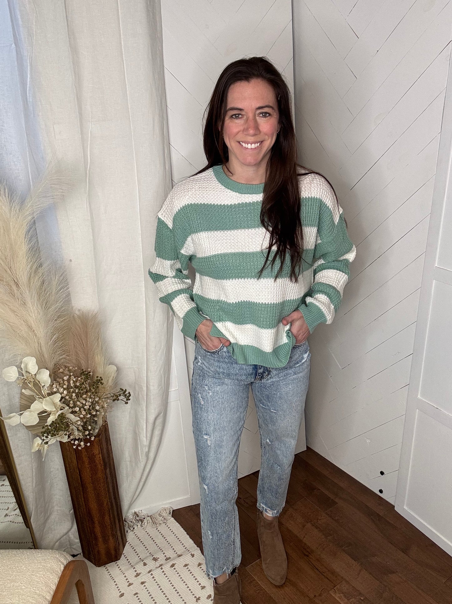 Chic Sage Knit Sweater