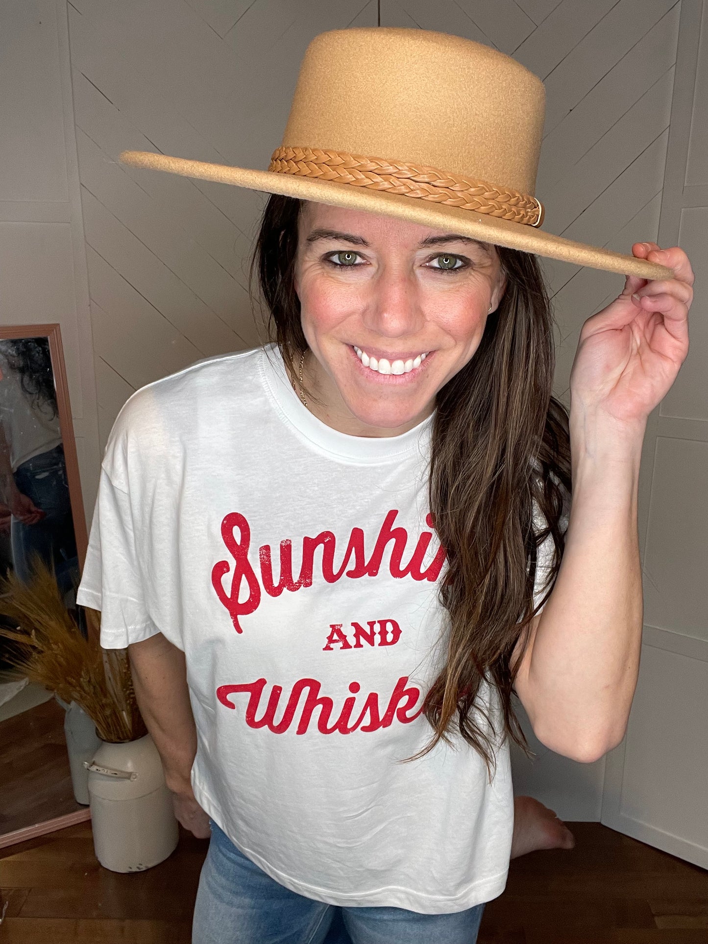 Sunshine + Whiskey Long Crop: White