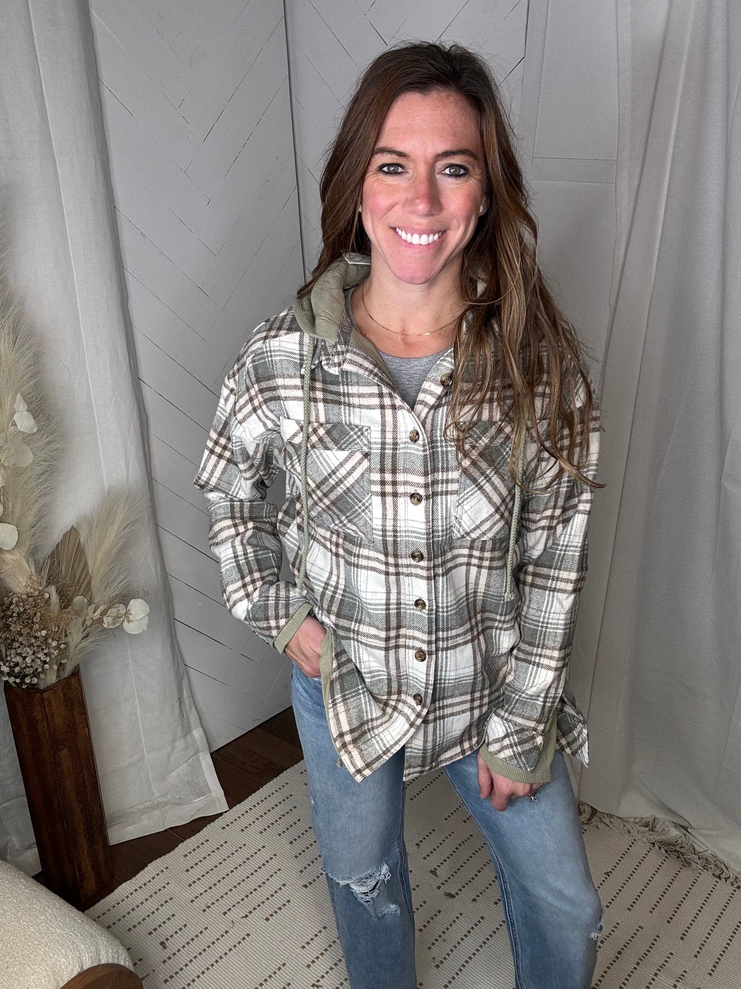 Sagebrush Hooded Flannel