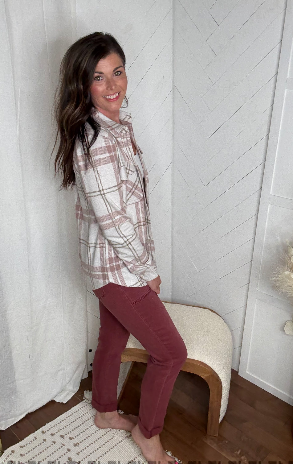 Judy Blue High Waist Burgundy Straight Leg