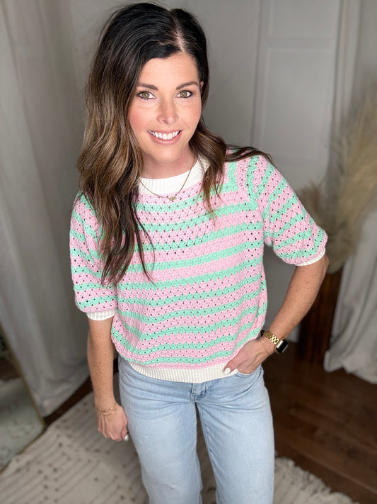 Cotton Candy Crochet Top