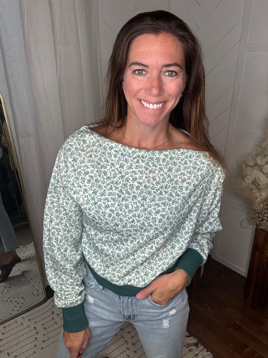 Ditsy Floral One Shoulder Top