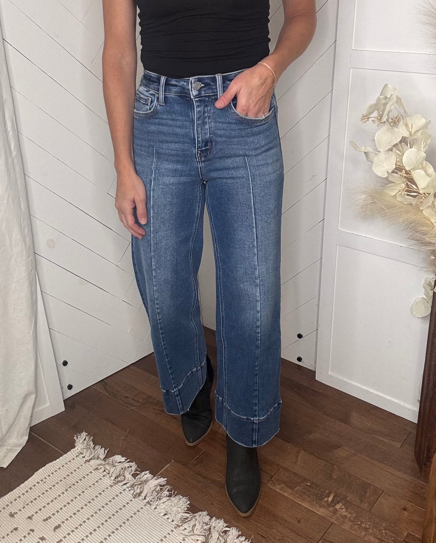 Vervet92: High Rise Pin Tuck Wide Legs