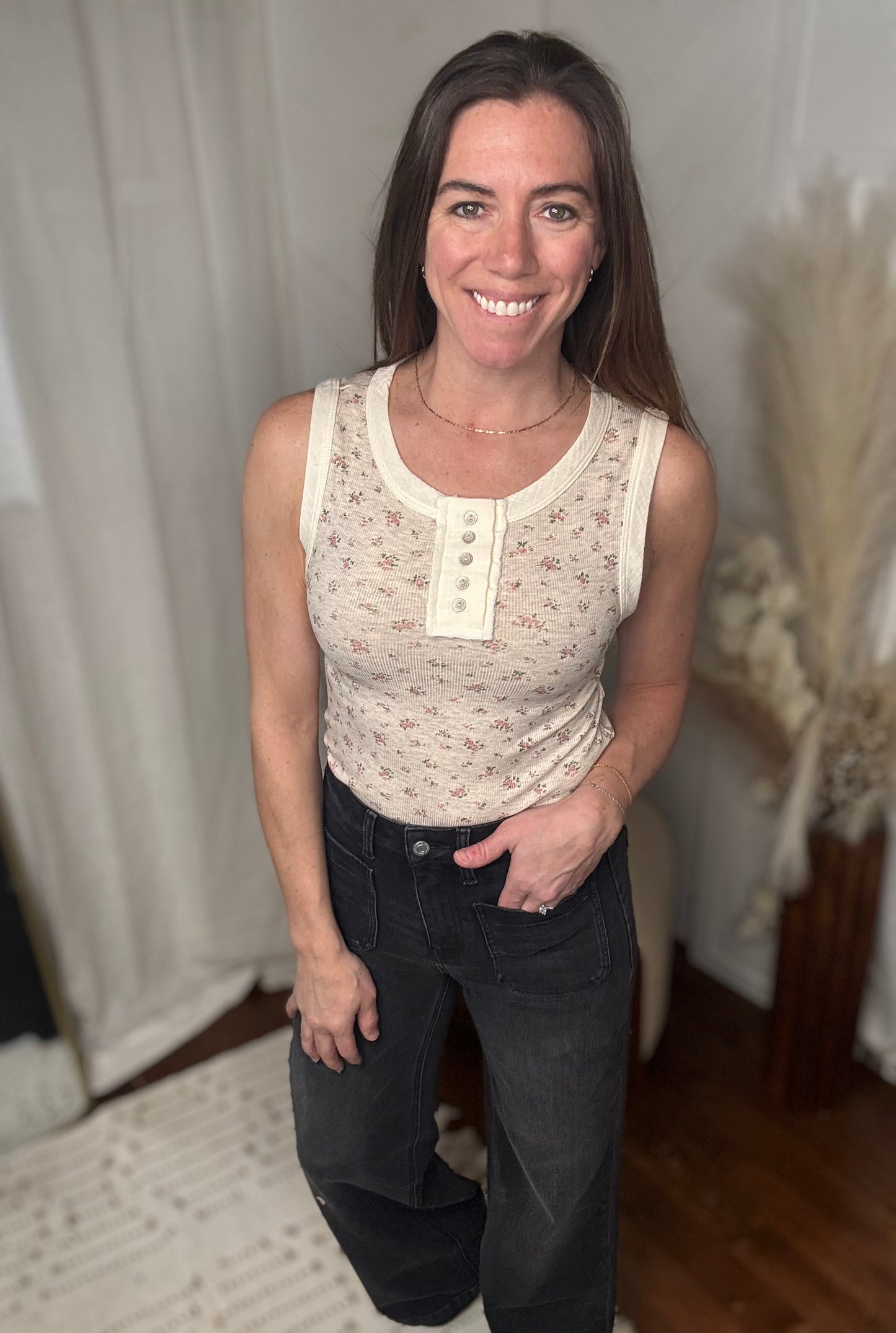 Vervet69: High Rise Patch Pocket Wide Trousers