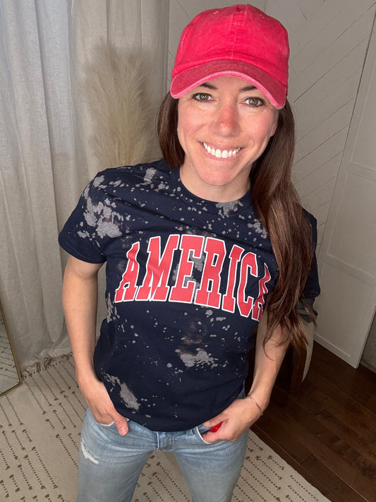 America Bleached Tee