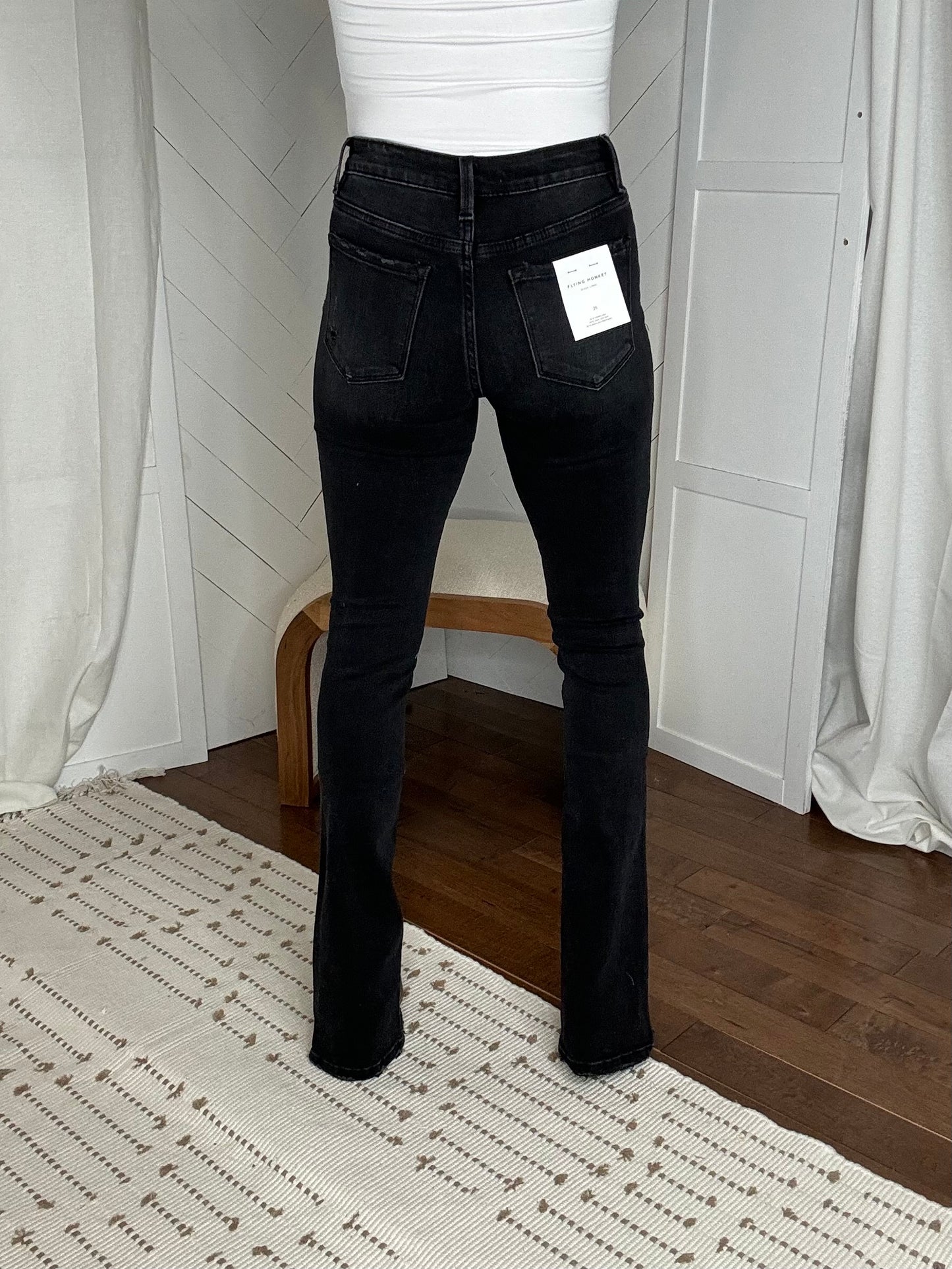 Flying Monkey47: High Rise Slit Bootcut Jeans