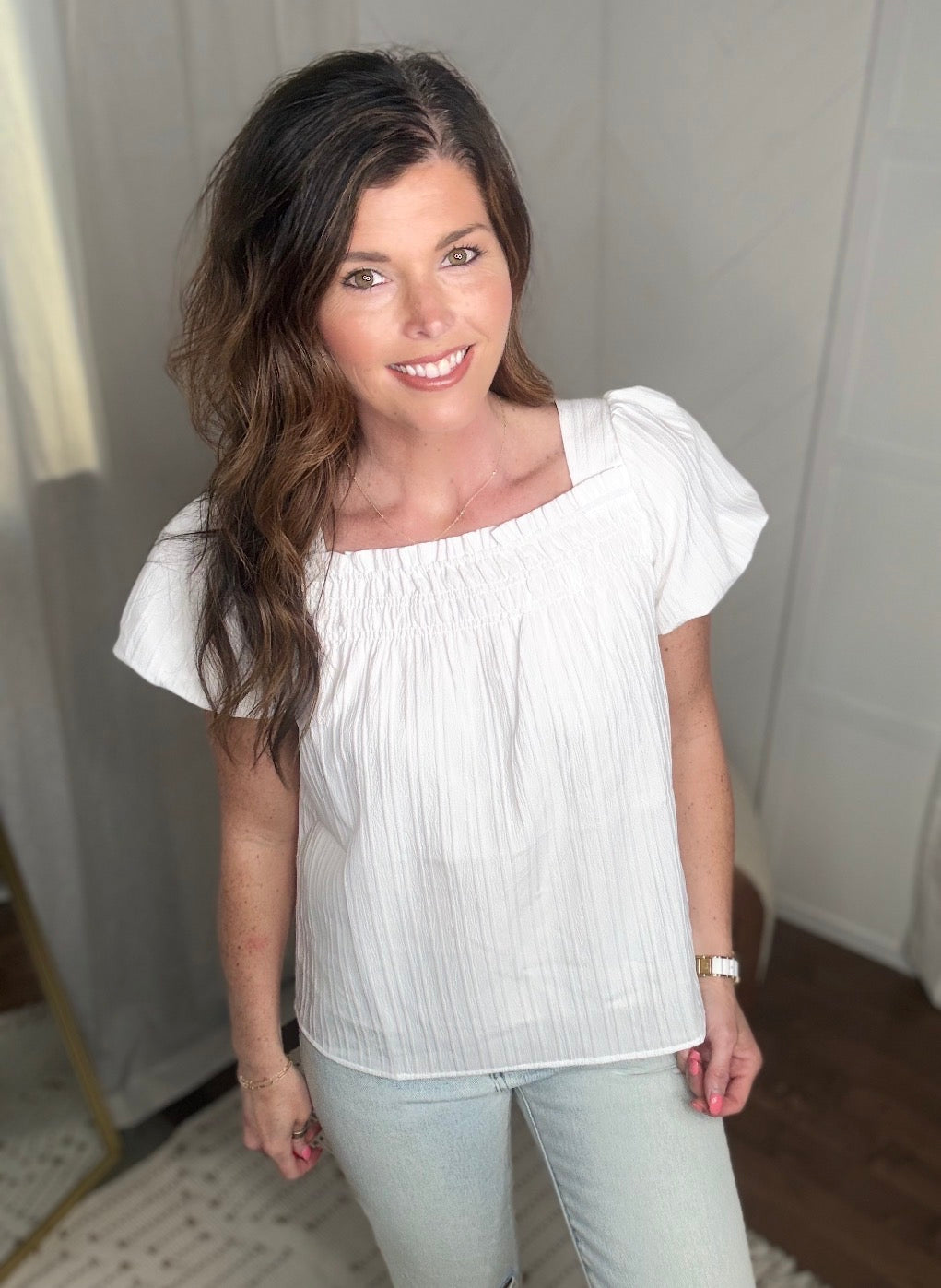 White Grace Puff Sleeve Top