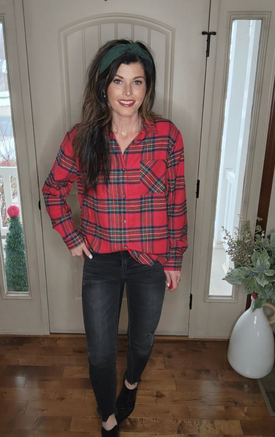 Red Ribbon Flannel