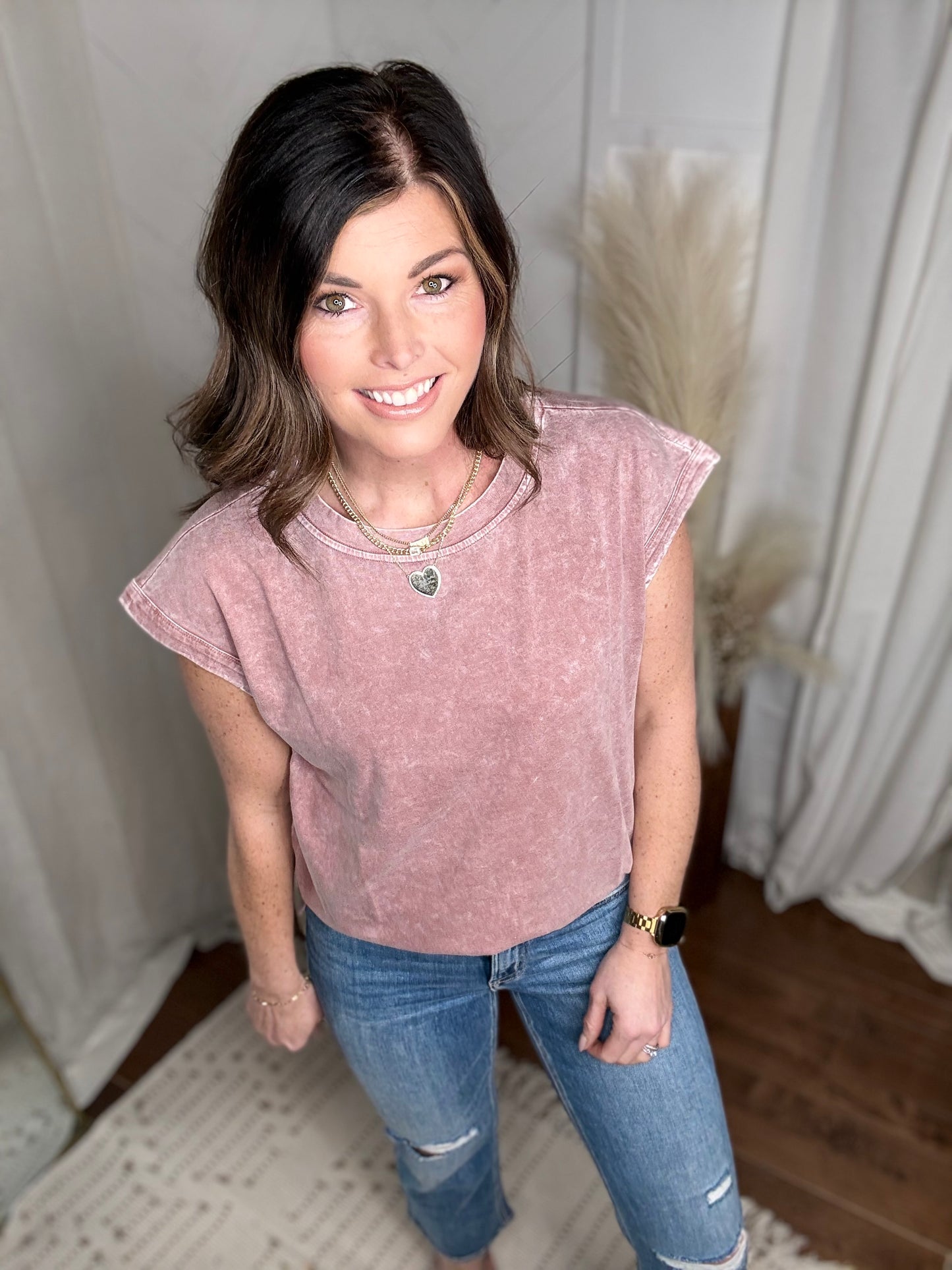 Mauve Mineral Washed Tee