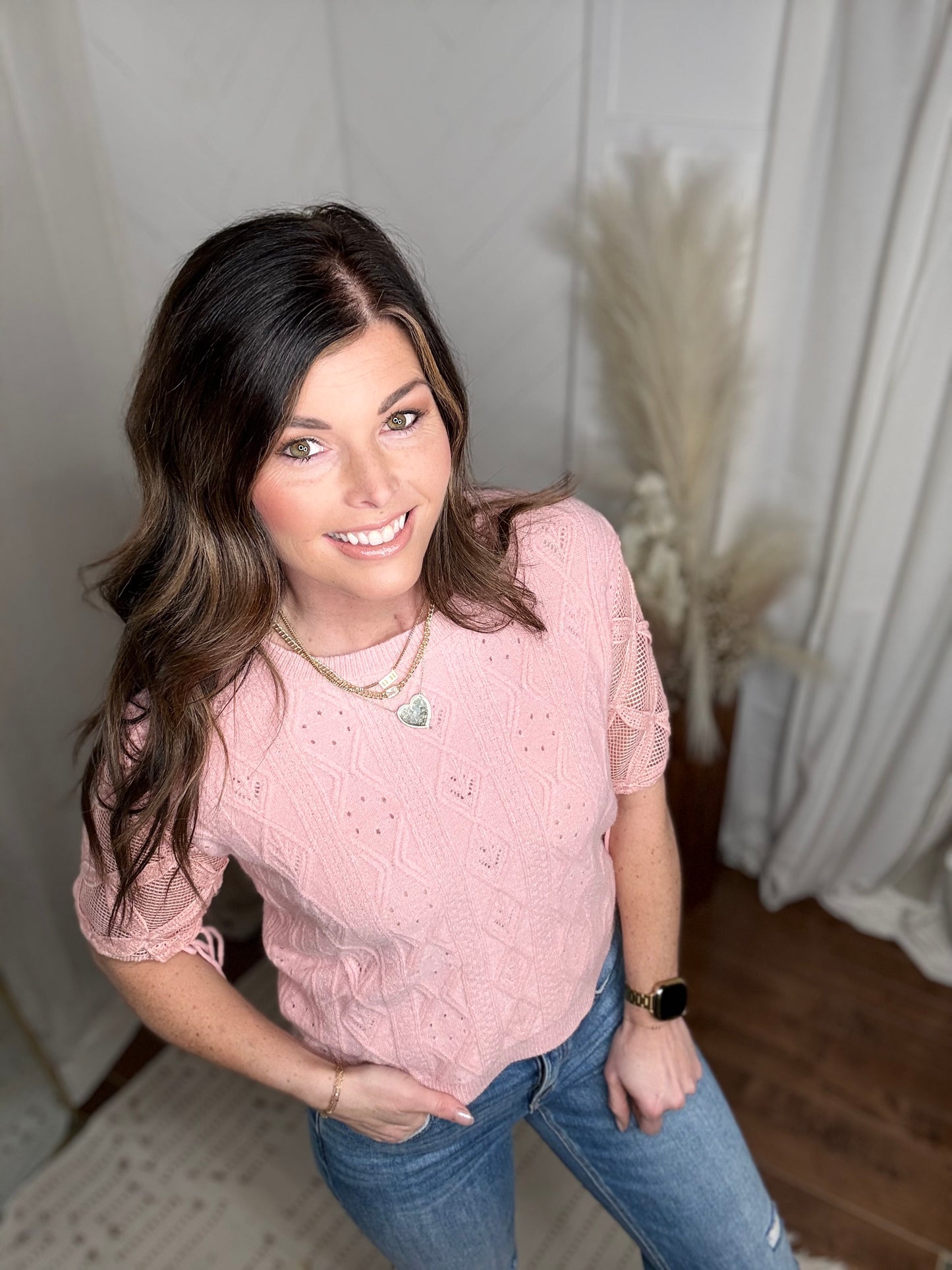 Blush Petal Lace Tee