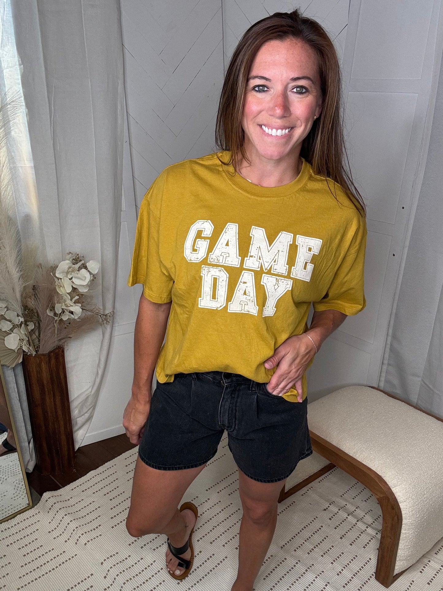 GAME DAY Tee: Gold/White