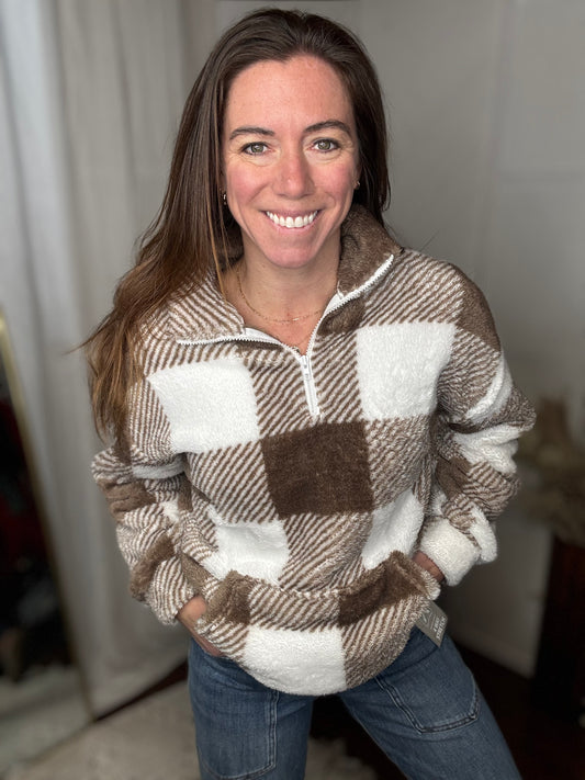 Cocoa Cabin Teddy Half-Zip