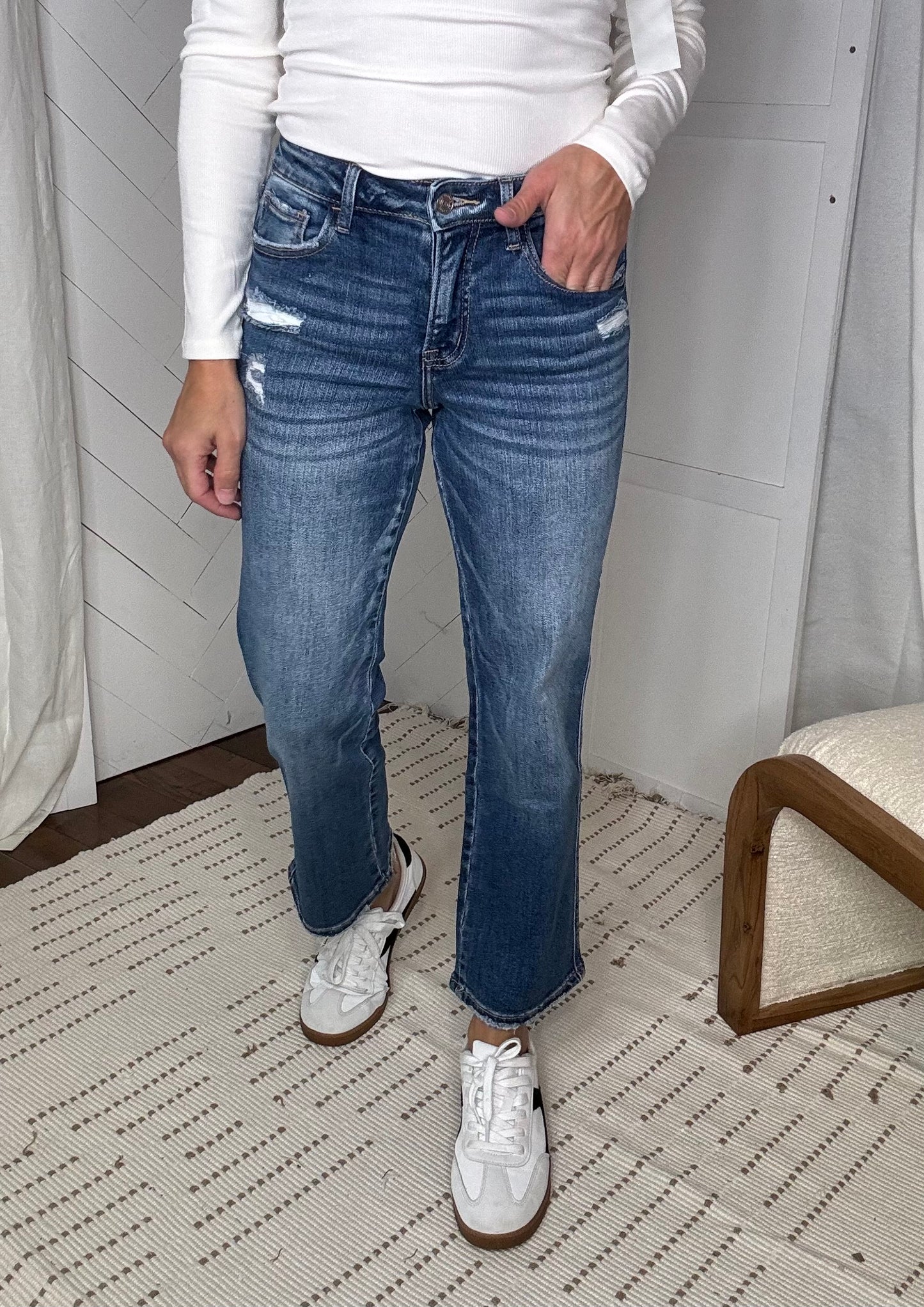 Loveret77 by Vervet: High Rise Crop Straight Jeans