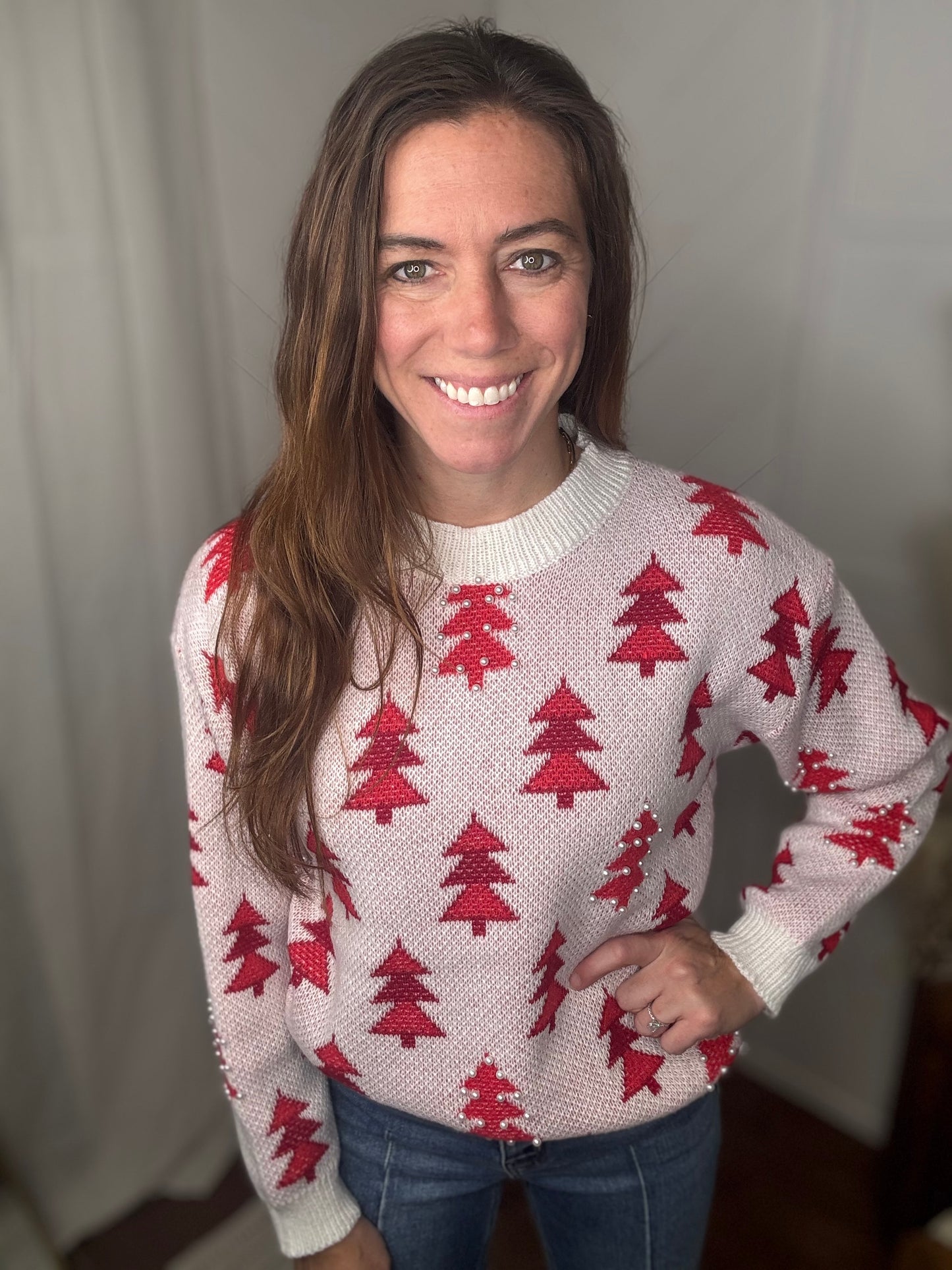 Winter Pine Pearl Sweater