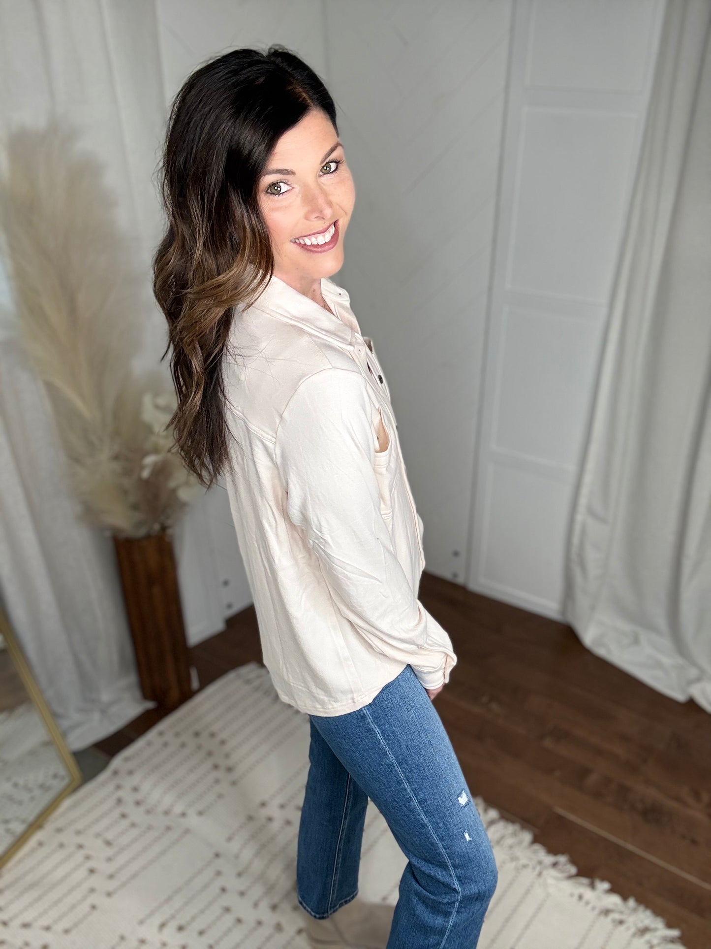 Ivory Super Soft Button Up