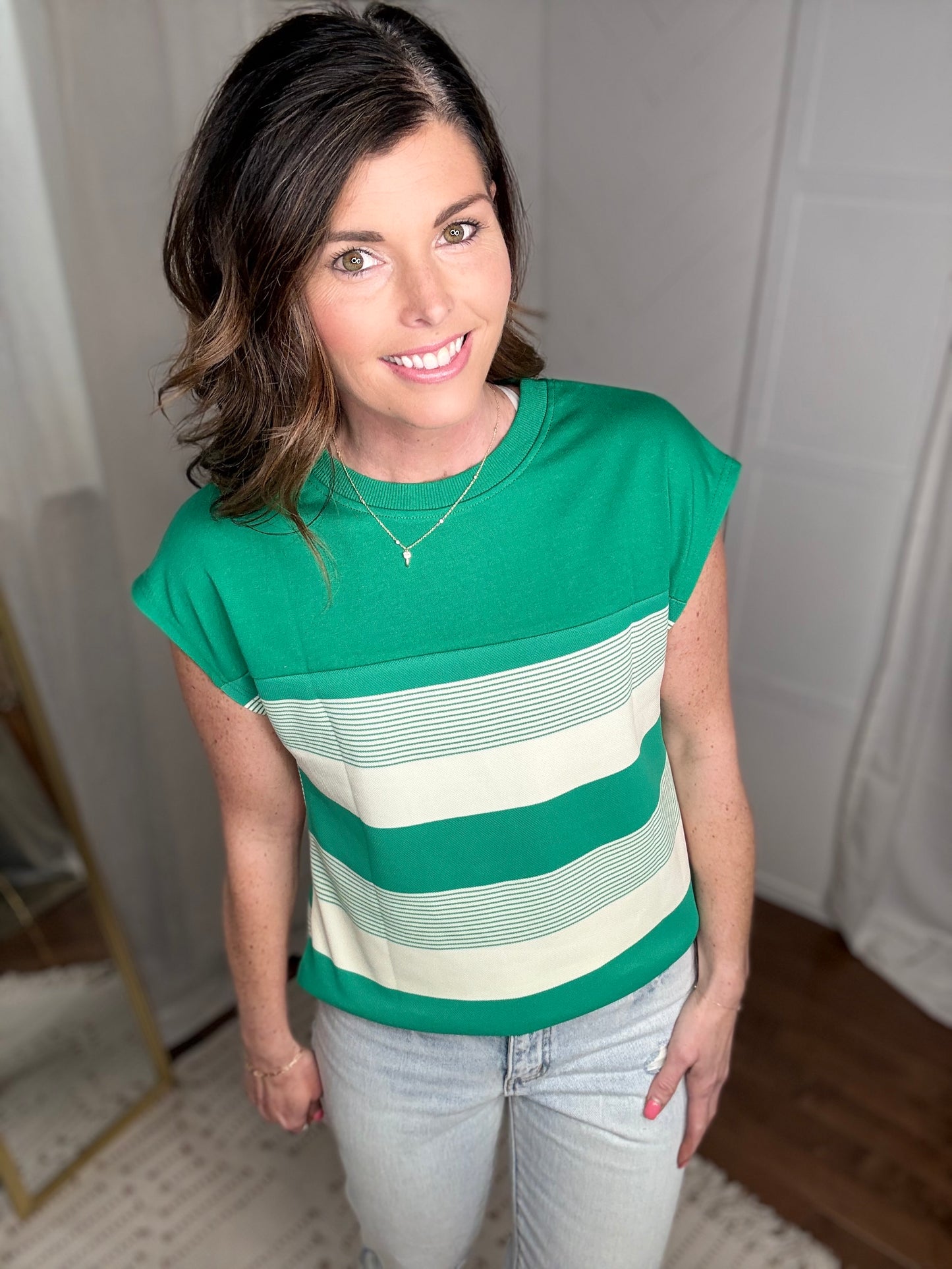Greenlight Striped Knit Top