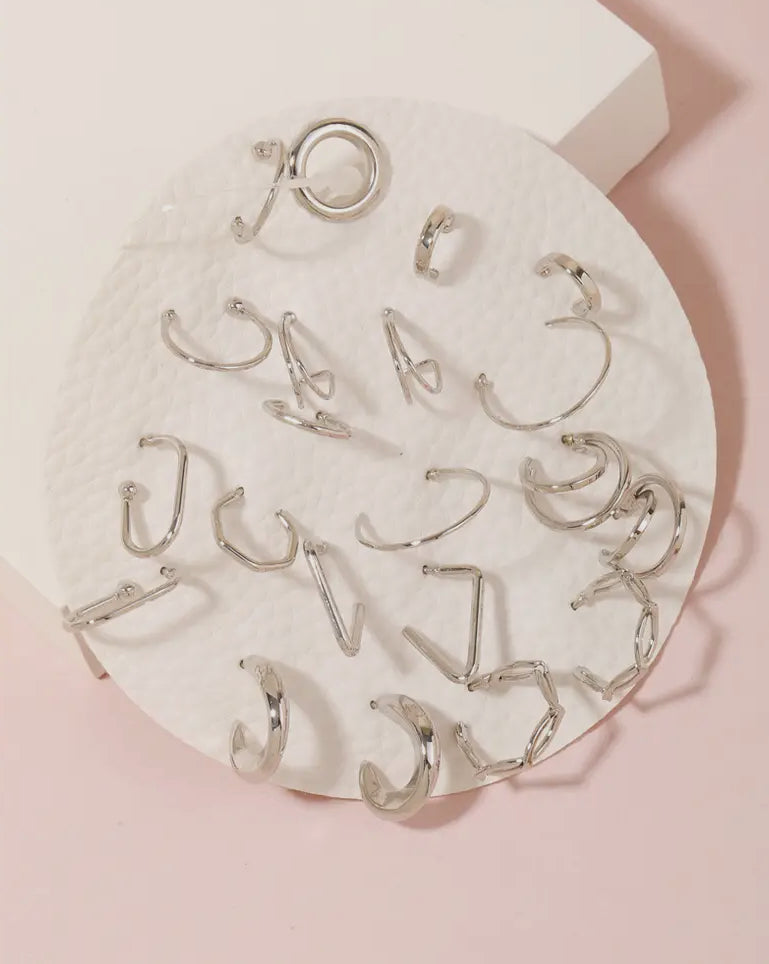 Silver Dust 2 Earrings: Set of 9