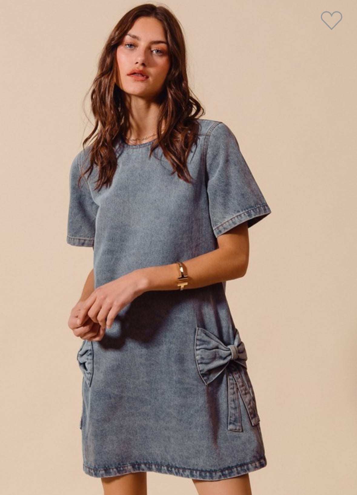 Bow + Go Denim Dress