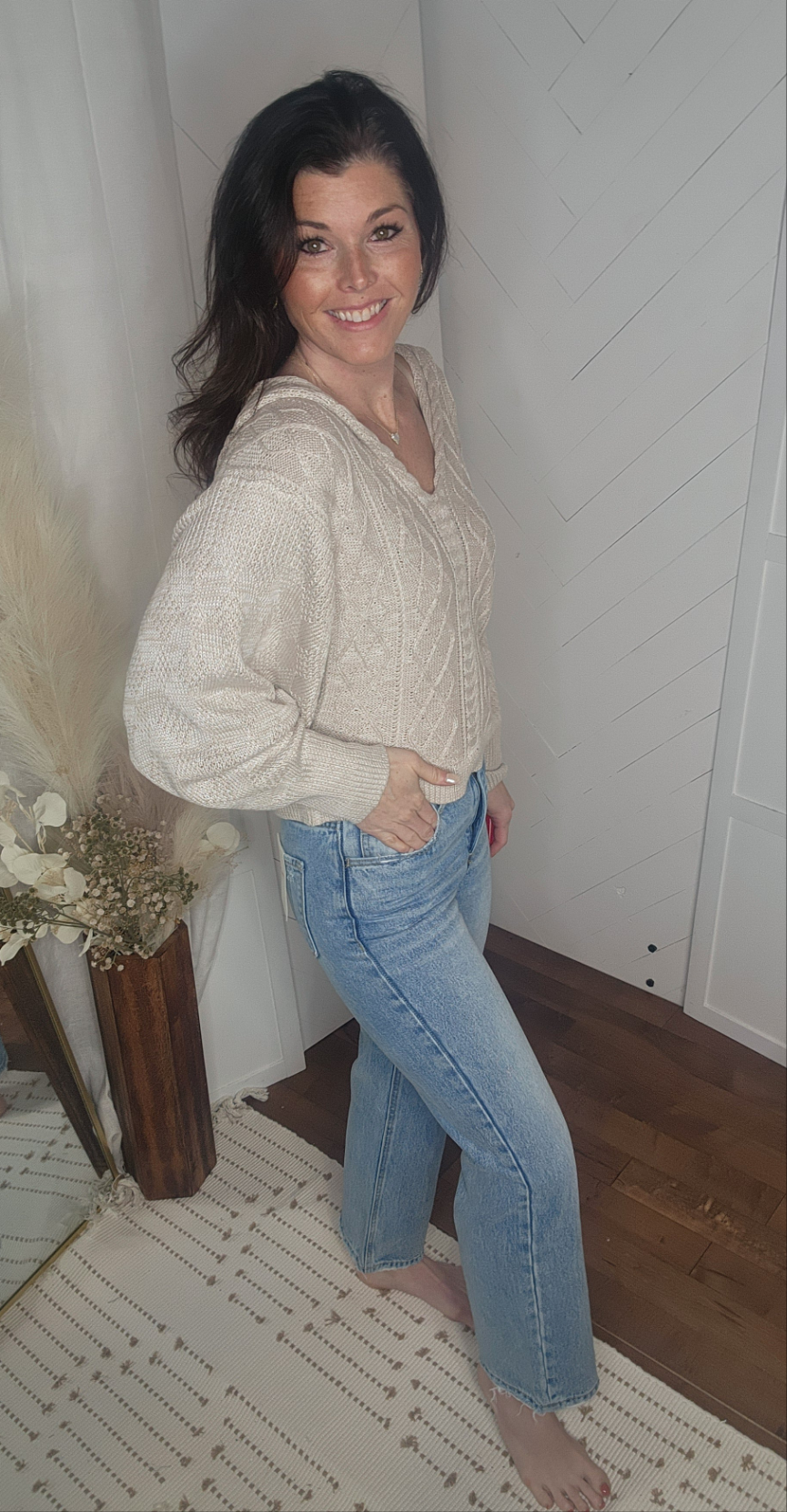 Dolman Hooded Oatmeal Sweater