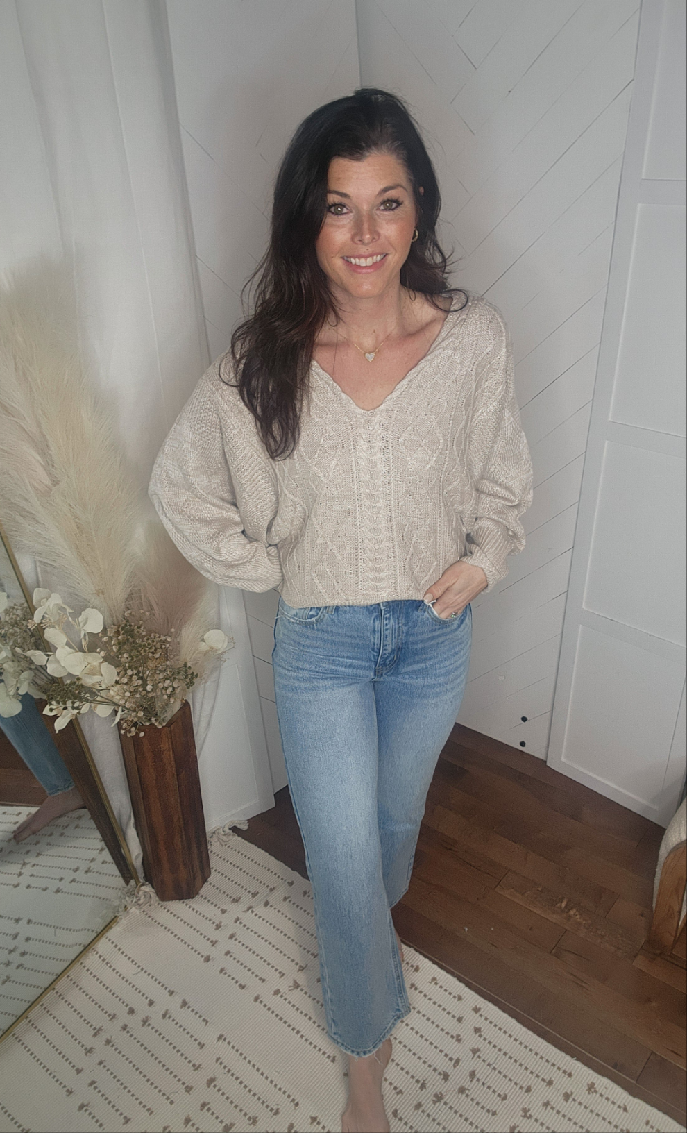 Dolman Hooded Oatmeal Sweater