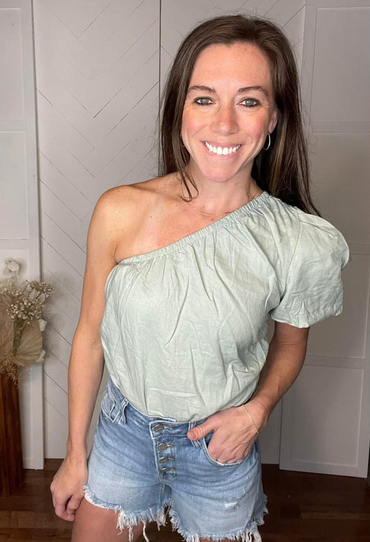 Sage One Shoulder Bodysuit