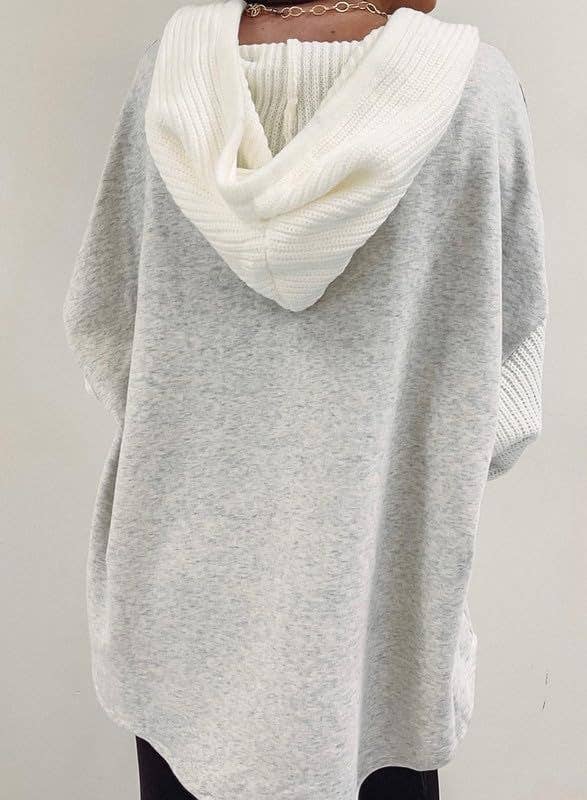 Grey Weekend Layered Hooded Jacket