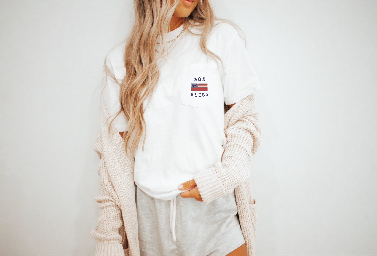 God Bless the USA: Pocket Tee