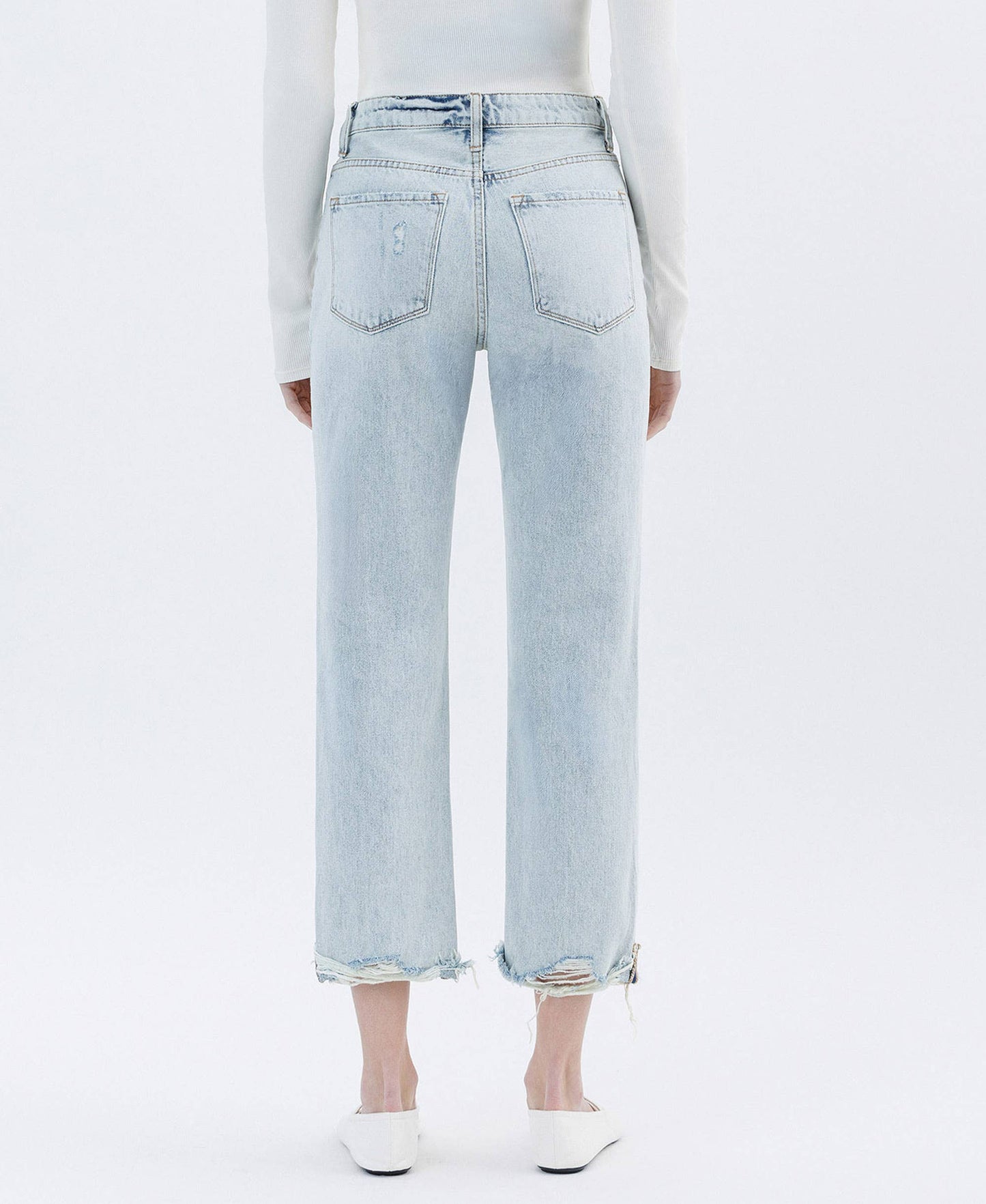 Vervet84: Beverley Super High Relaxed Straight Jeans