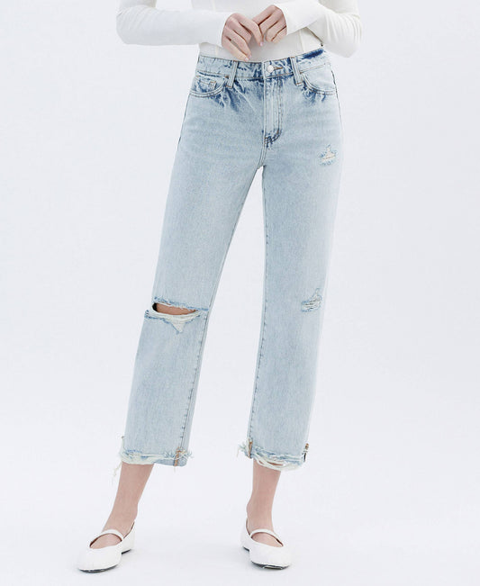 Vervet84: Super High Relaxed Straight Jeans
