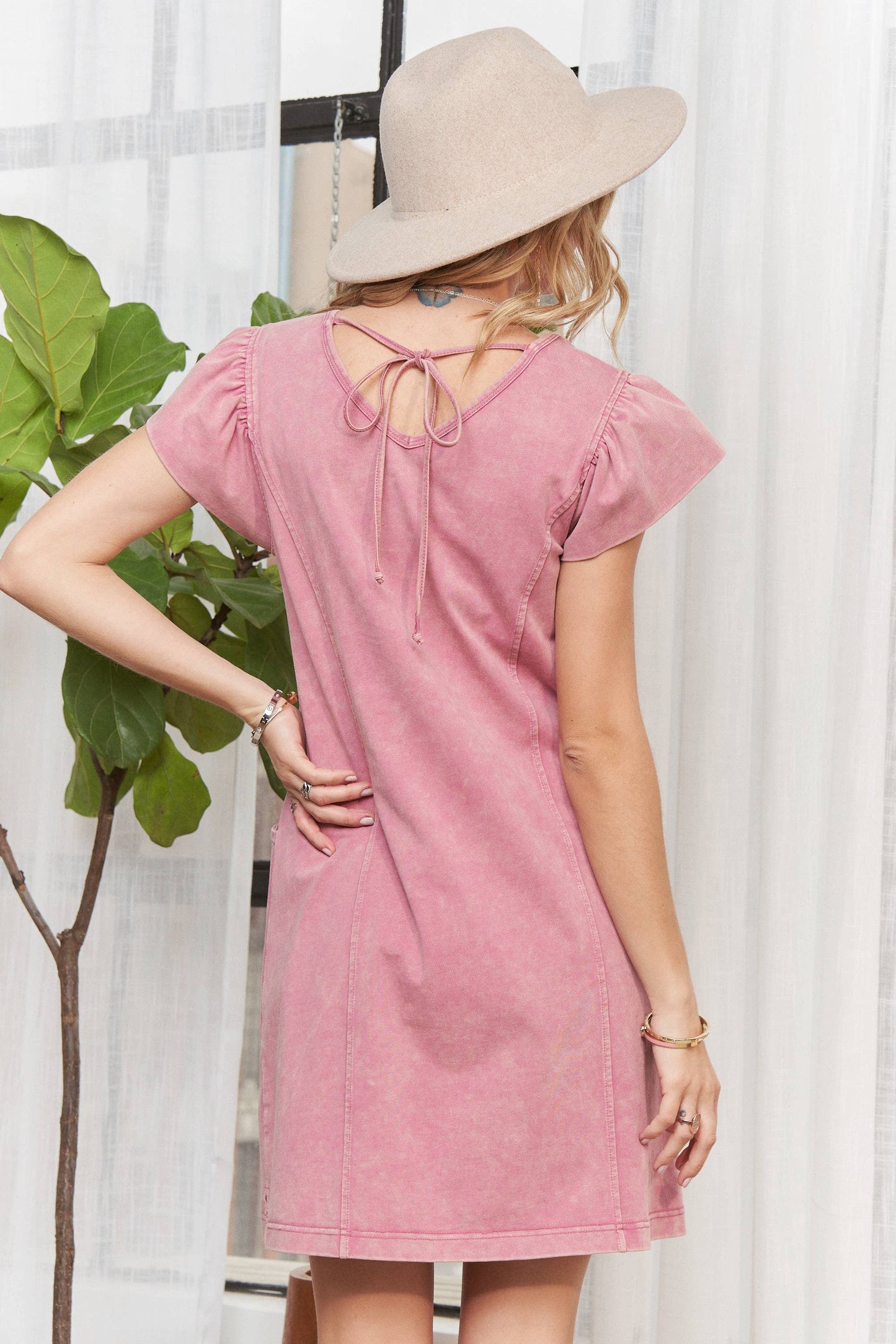 Mauve Mineral Washed Dress