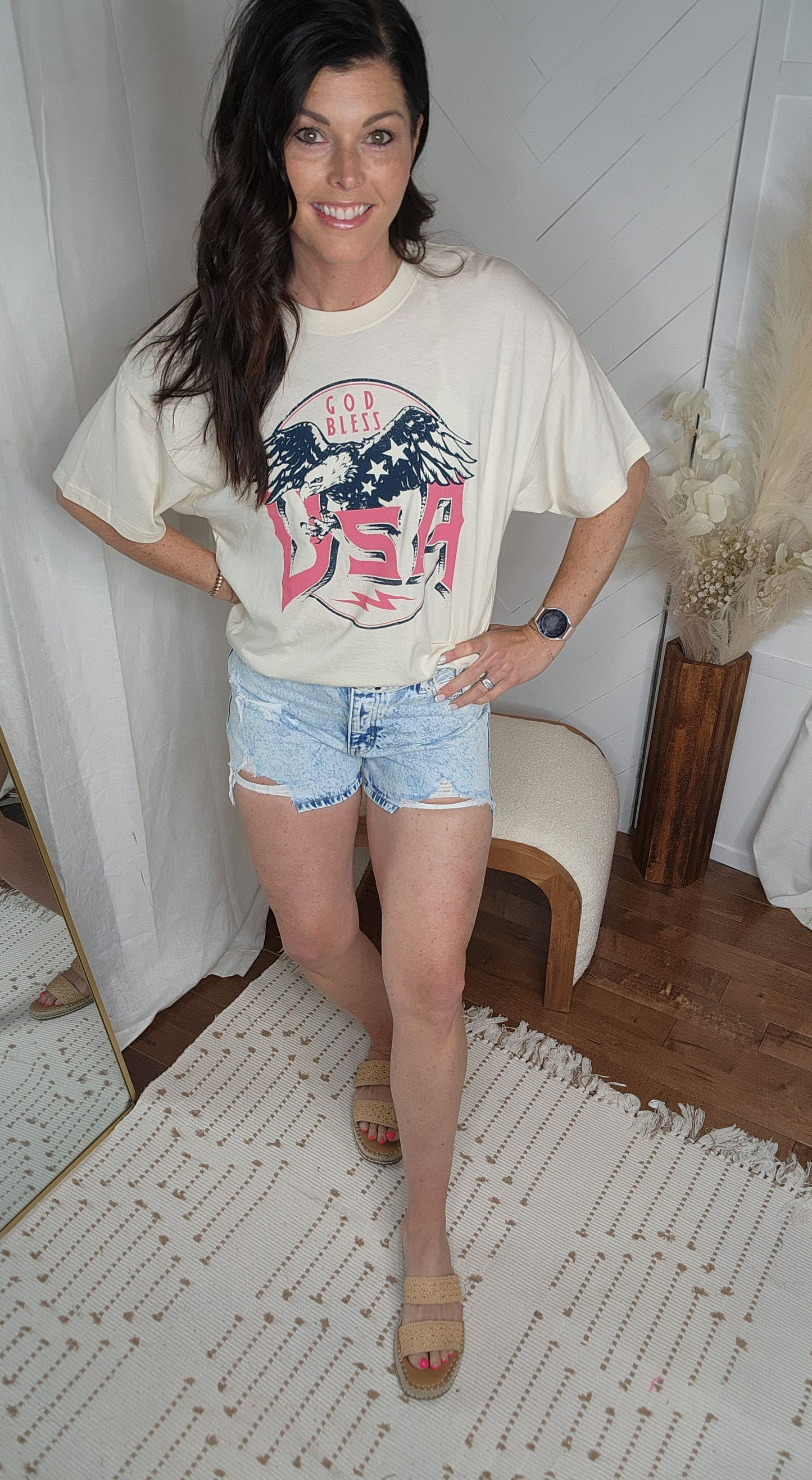 KanCan51: Ultra High Rise Stone Washed Shorts