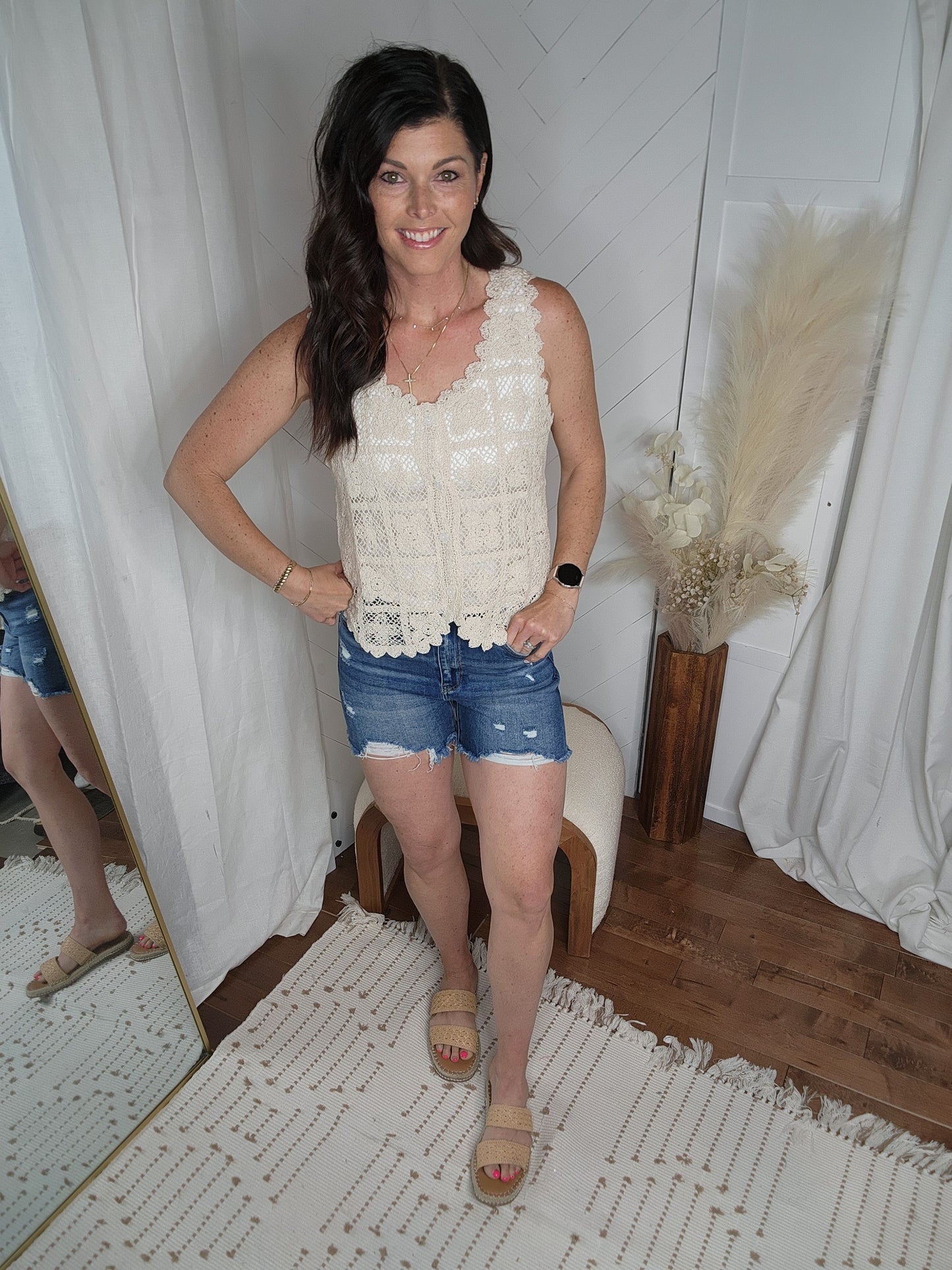 Bohemian Floral Lace Tank