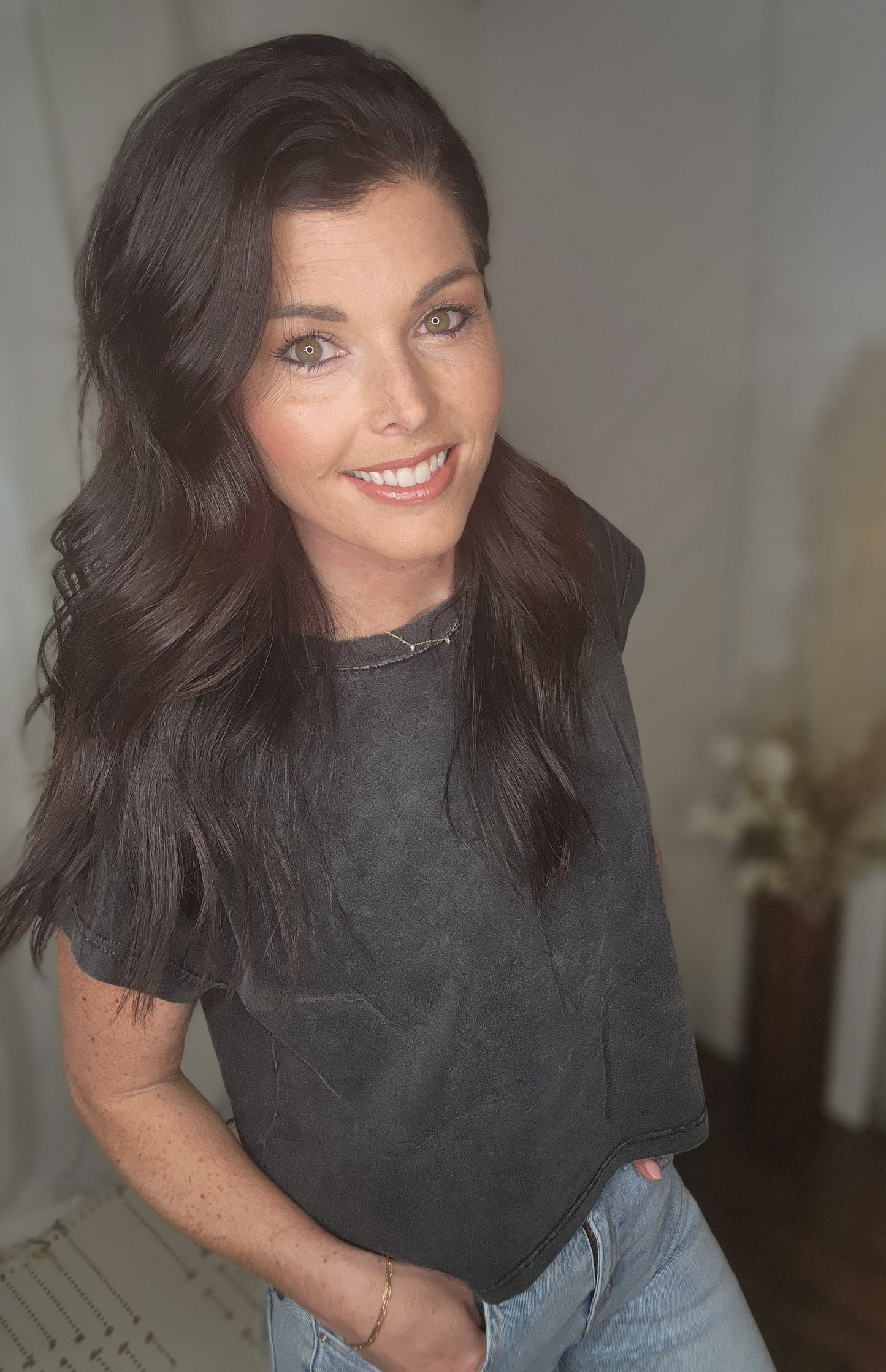 Charcoal Mineral Washed Tee
