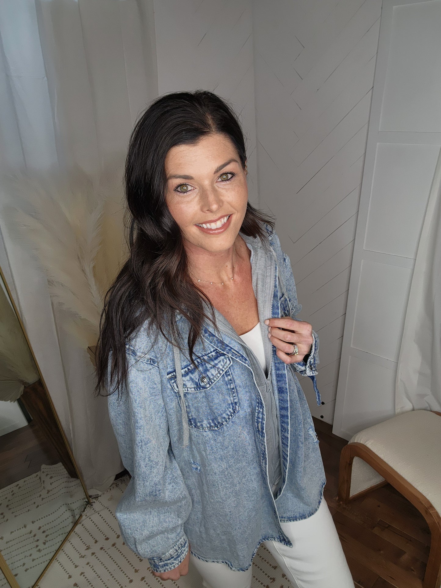 Vintage Denim with Hoodie