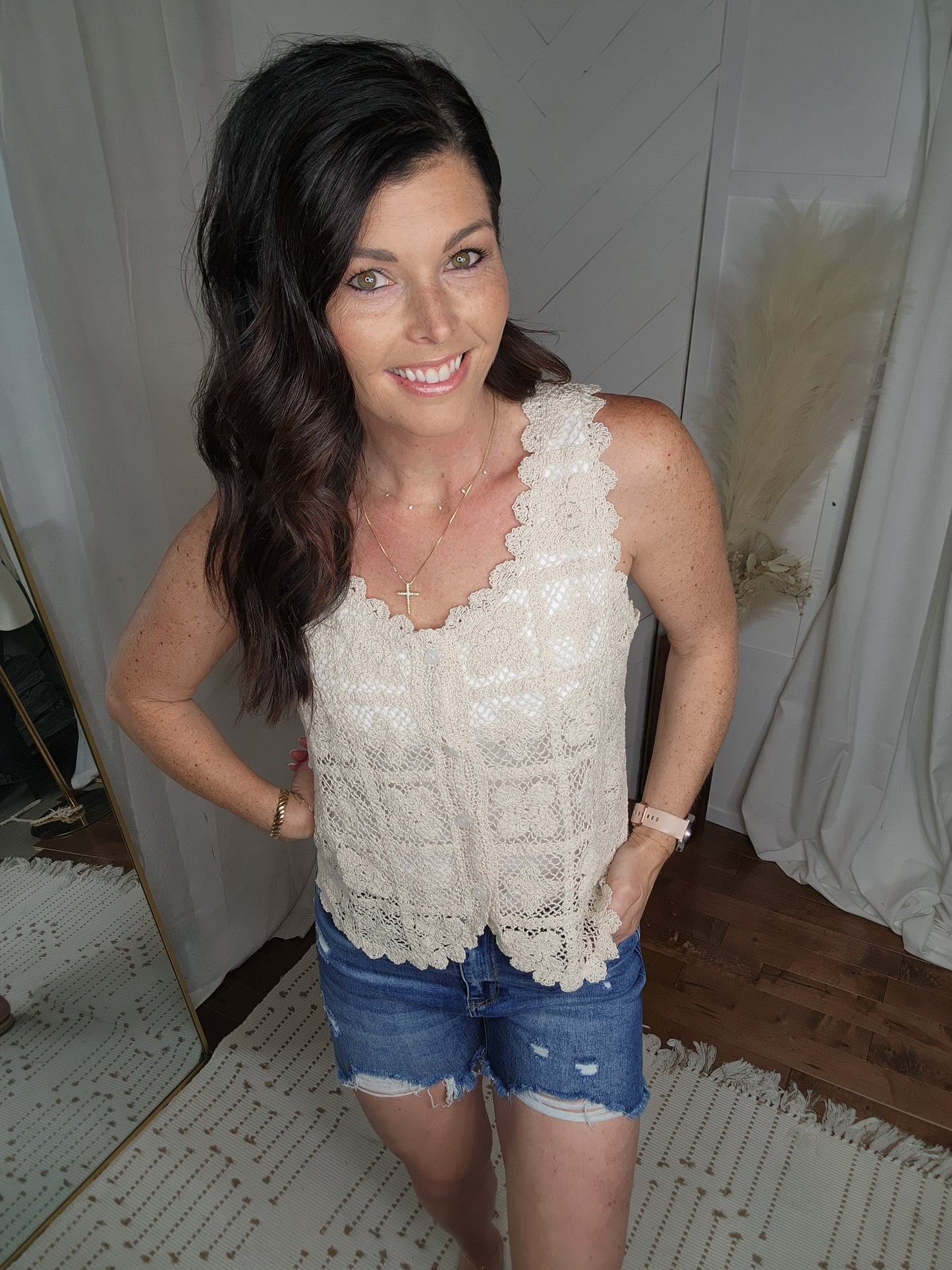 Bohemian Floral Lace Tank